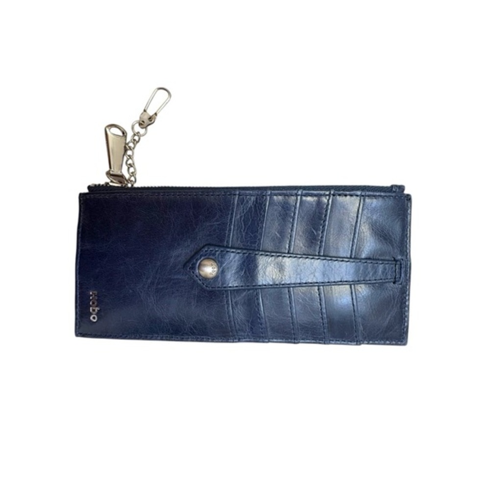 Hobo dark Blue Leather card holder ID Wallet